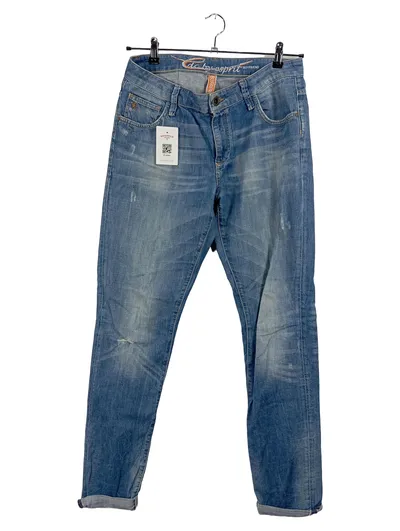 edc by Esprit Damen Boyfriend Jeans Hose Blau W29 L31 Baumwolle