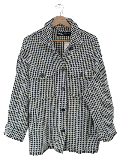 ZARA Damen Strickjacke XS Modern Mehrfarbig Strukturmuster