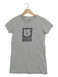 Burton Damen T-Shirt Gr. S Grau Logo-Print Snowboard Streetwear 1