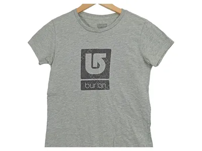 Burton Damen T-Shirt Gr. S Grau Logo-Print Snowboard Streetwear