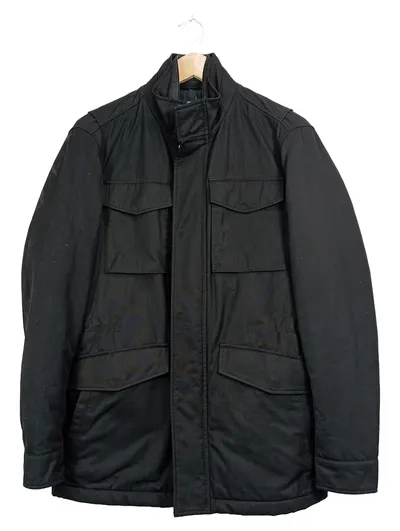 HUGO BOSS Herren Outdoorjacke Fieldjacket Gr. 44 Schwarz Polyester