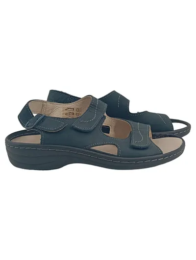Solidus Hedda SolicareSoft Damen Sandalen Blau Leder Gr. 36 Komfort