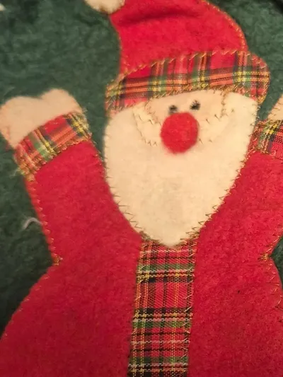 2x Weihnachtsbeutel Geschenkbeutel Filz Nikolaus Schneemann Rot Grün Blau