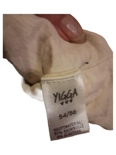 YIGGA Kinder Mütze Beanie Gr. 54/56 Grau Schmetterling Baumwolle