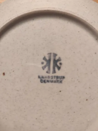 Knabstrup Denmark Keramik Teller Platzteller Braun Beige Vintage 15cm