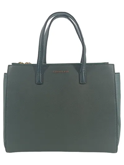 Cerruti 1881 Henkeltasche Damen Grün Polyurethan Business Handtasche