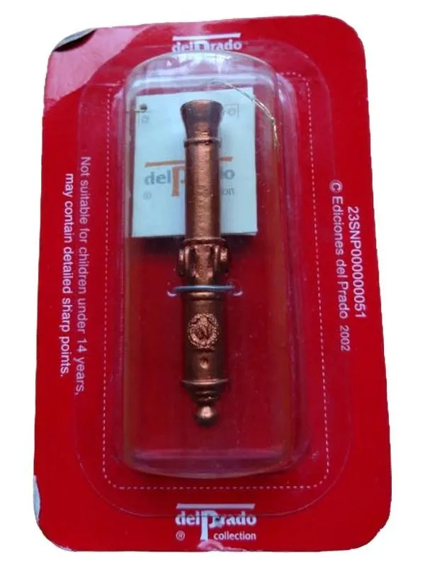 Del Prado Miniatur Kanone Braun Sammlerstück Blechdose Deko 7cm 1
