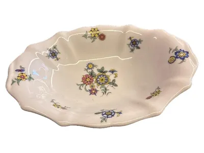 Tirschenreuth Bavaria Porzellan Dekoschale Blumenmuster Vintage Weiß
