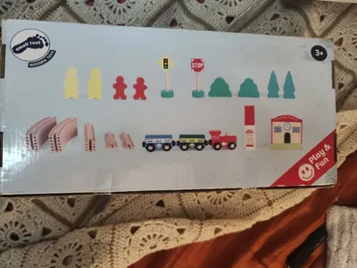 Small Foot Holzeisenbahn Zubehör Set Holz Züge Spielzeug Kinder ab 3 Jahre