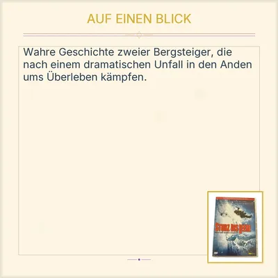 Sturz ins Leere DVD Arthaus 2-DVD Set Dokumentation wahre Geschichte