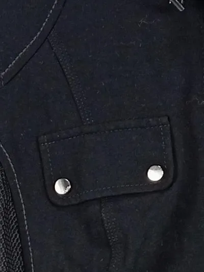 Marc Cain Leichte Jacke Damen Viskose Schwarz Gr. 40/L Knopfleiste Nieten