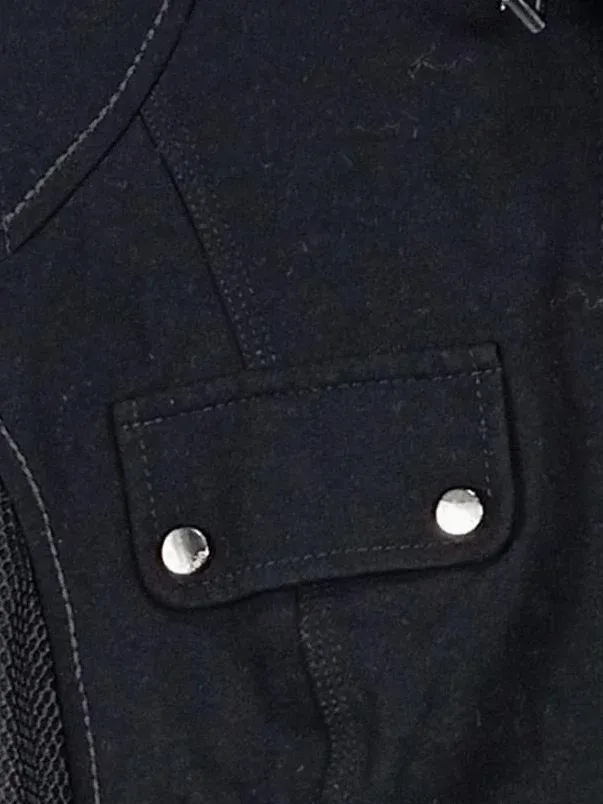 Marc Cain Leichte Jacke Damen Viskose Schwarz Gr. 40/L Knopfleiste Nieten 2