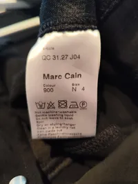 Marc Cain Leichte Jacke Damen Viskose Schwarz Gr. 40/L Knopfleiste Nieten 4