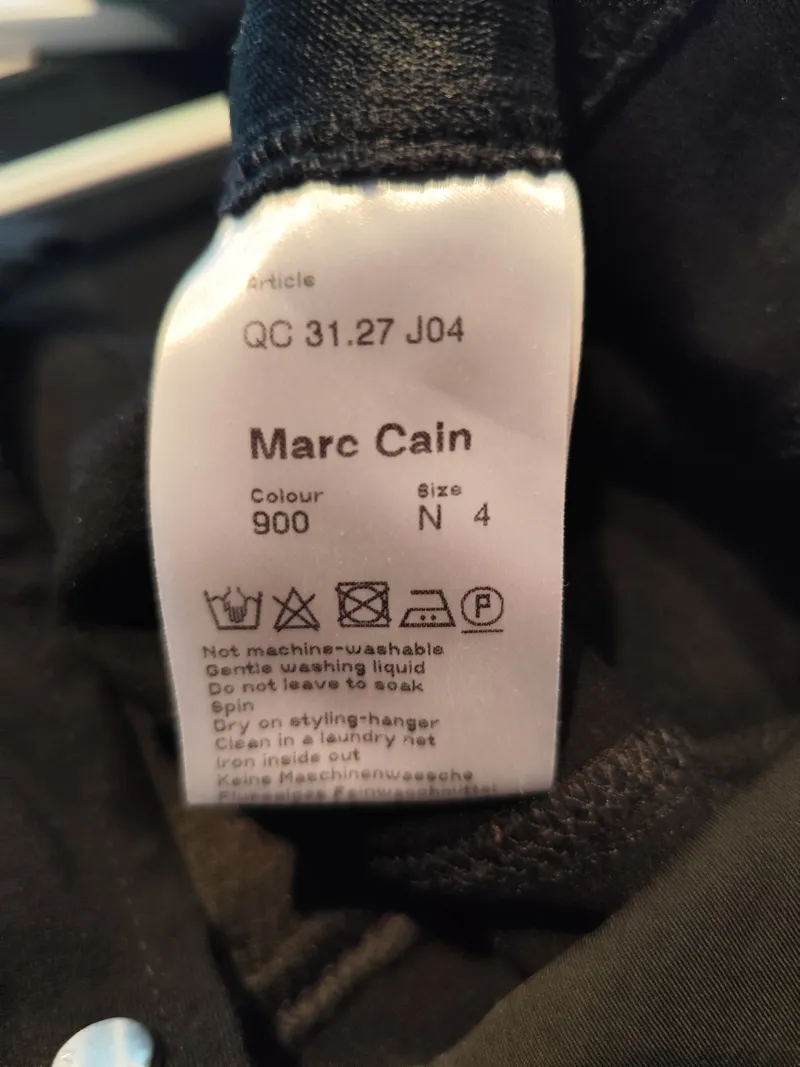 Marc Cain Leichte Jacke Damen Viskose Schwarz Gr. 40/L Knopfleiste Nieten 4