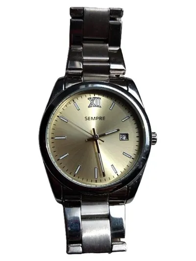 Sempre Armbanduhr Herren Silber Edelstahl Klassisch Business