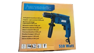 Hanseatic H-SB 510E Schlagbohrmaschine 510 Watt Bohrmaschine Blau