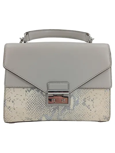 Michael Kors Henkeltasche Damen Grau Elegant Modern Leder