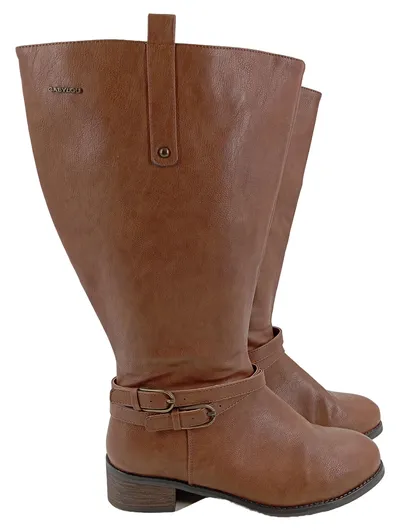 GABYLOU Stiefel Damen Braun Reißverschluss Kniehoch Größe 40 Casual