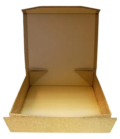 Ideen mit Herz Magnet-Box diamantiert Gold Glitzer 19,5x14,6x5,6 cm
