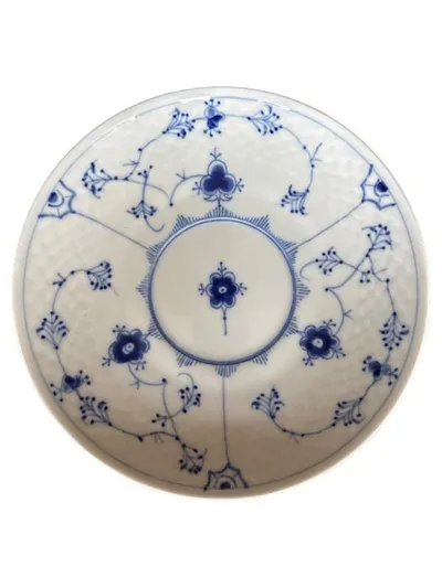 Bing & Grøndahl Musselmalet Unterteller 18cm Porzellan Blau Weiß