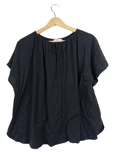 CLOSED Damen Shirt XXS Schwarz Baumwolle Viskose Bindedetail Locker