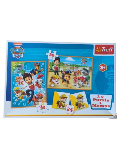 Trefl Paw Patrol 2x Puzzle + Memos 30 & 48 Teile Kinderpuzzle ab 3 Jahre