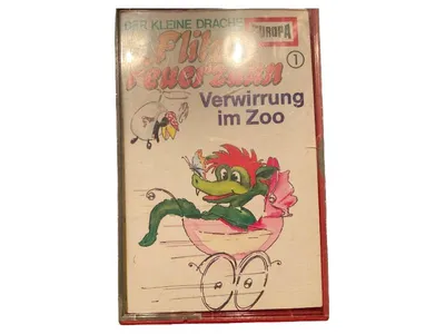 Flitze Feuerzahn Nr.1 Verwirrung im Zoo EUROPA Hörspiel Kassette Kinder