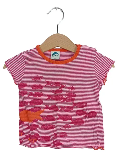 Eat Ants by Sanetta Mädchen T-Shirt Gr. 68 Rosa Gestreift Fische