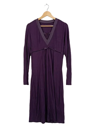 Lisca Damen Freizeitkleid Langarm Lila Gr. 38 Viskose Elegant