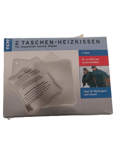 TCM Taschen-Heizkissen 2 Stück wiederaufladbar Handwärmer Wärmepad Winter Sport