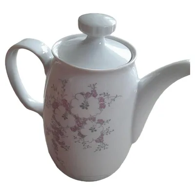 KAHLA Kaffeekanne Porzellan Weiß Klassisch Blumenmuster