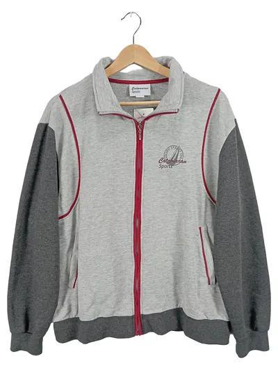 Catamaran Sports Trainingsjacke Herren Gr. 42/XL Grau Sweatjacke