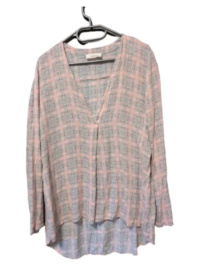 Cartoon Damen Bluse Gr. 36/S Rosa Grafisches Muster Casual Langarm