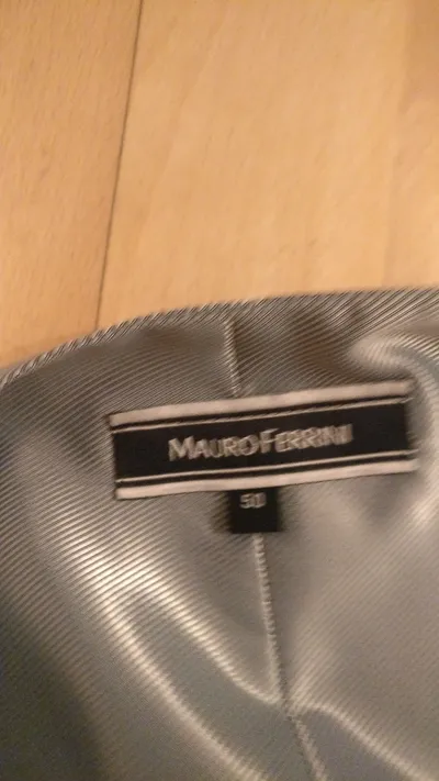 MAURO FERRINI Herren Anzugweste Gr. 50 Grau Klassisch Business Weste