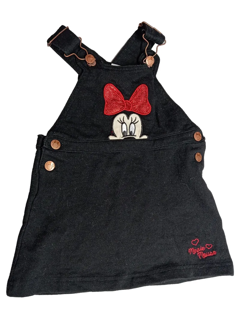 Disney Baby Minnie Maus Latzkleid Mädchen Gr. 80 Schwarz Rot 1