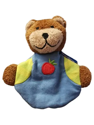 Ravensburger Handpuppe Bär Stofftier Plüschtier Blau Gelb Rot