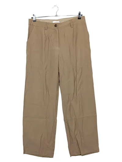Coster Copenhagen Stoffhose Damen Gr. 42 Beige Viskose Klassisch