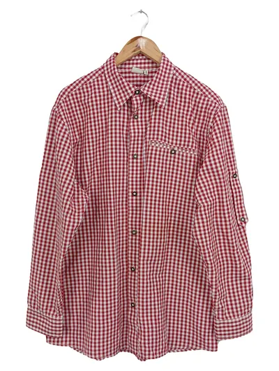 Distler Herren Trachtenhemd Rot kariert Gr. 42/XL Traditionell