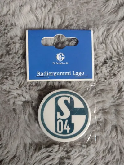 FC Schalke 04 Radiergummi Logo Weiß Schule Fanartikel