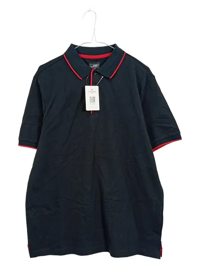 James & Nicholson Herren Poloshirt Kurzarm Baumwolle Uni Schwarz L
