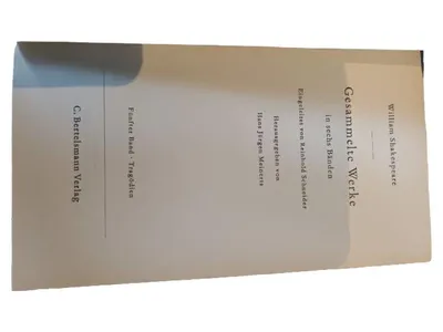 William Shakespeare Tragödien Gesammelte Werke Band 5 Deutsch Hardcover