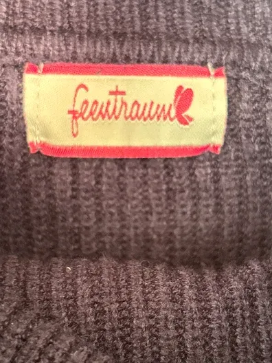 Feentraum Damen Pullover Rollkragen Rippstrick Blau L 5
