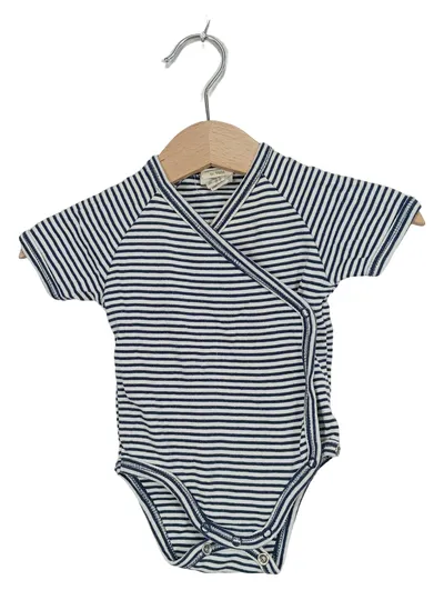 ALANA Baby Wickelbody Gr. 50/56 gestreift blau weiß Baumwolle