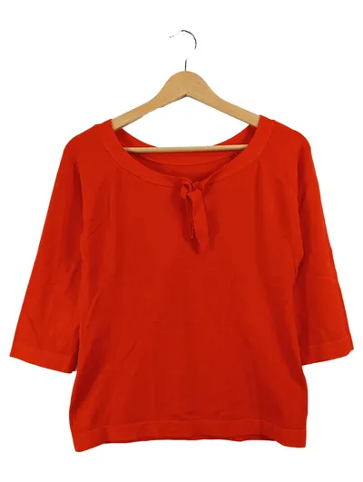 Banned Apparel Damen Pullover Rot Gr. 38 M 3, 4-Arm Casual Schleife