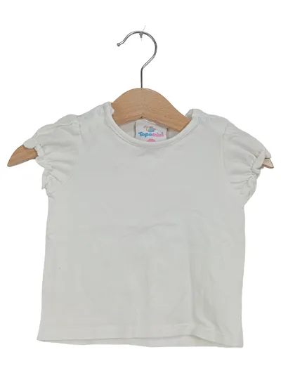 Topomini T-Shirt Mädchen Gr. 68 Weiß Charmant Kurzarm Alltag