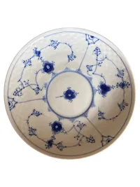 Bing & Grøndahl Musselmalet Unterteller 481 Porzellan Blumen Weiß 18cm 1