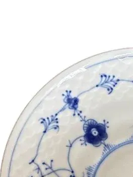 Bing & Grøndahl Musselmalet Unterteller 481 Porzellan Blumen Weiß 18cm 3