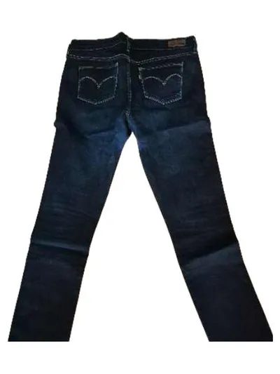 Levi's Damen Jeans Slim Fit W31 L34 Blau Stretch Denim