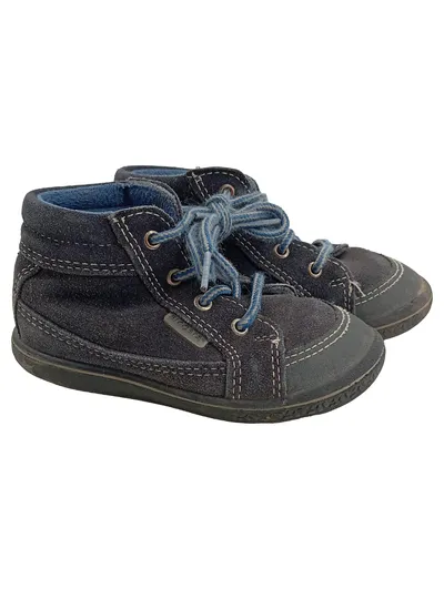 RICOSTA Kinder Schnürschuhe Gr. 22 Blau Casual Wildleder Optik
