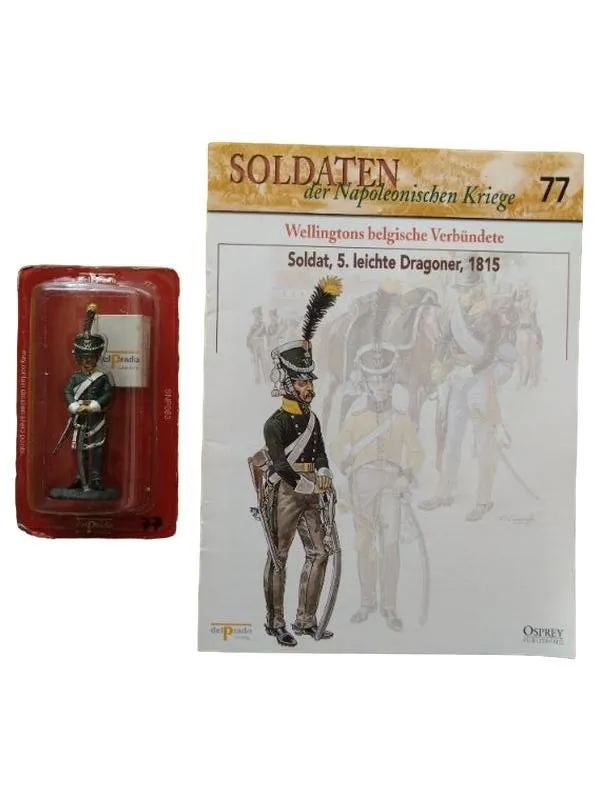 Del Prado Figur Soldat 5. leichter Dragoner 1815 Spielfigur Mehrfarbig 7cm 1